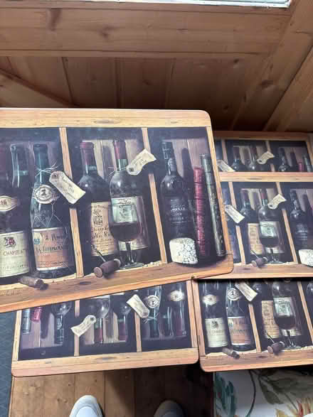 Photo of free Set of 6 place mats wine bottles (Halton LA2) #1