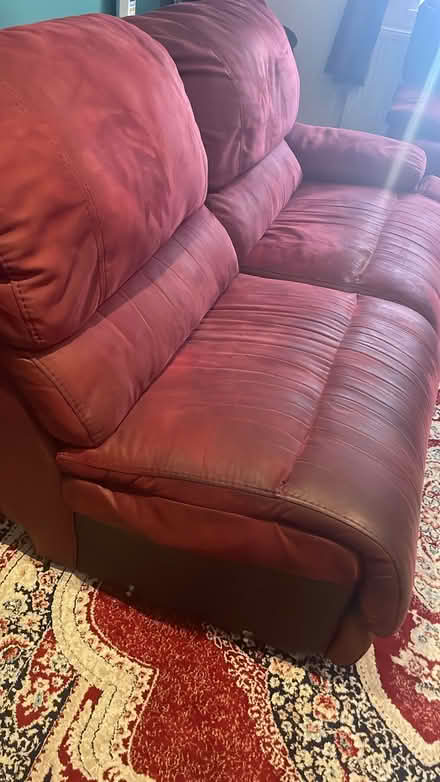 Photo of free Red 4 seater corner sofa (Ub7 8dl) #1