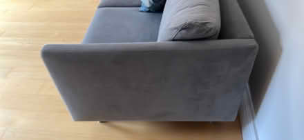 Photo of free Two seater grey couch. Pick up with van. Hardly used. (Leeds LS1) #4