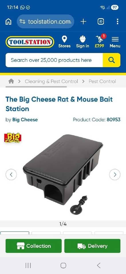 Photo of Rat bait station and poison (Oaklands nr Welwyn AL6) #1