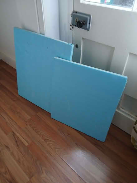 Photo of free 2 pieces of blue polystyrene (Leckhampton GL53) #1
