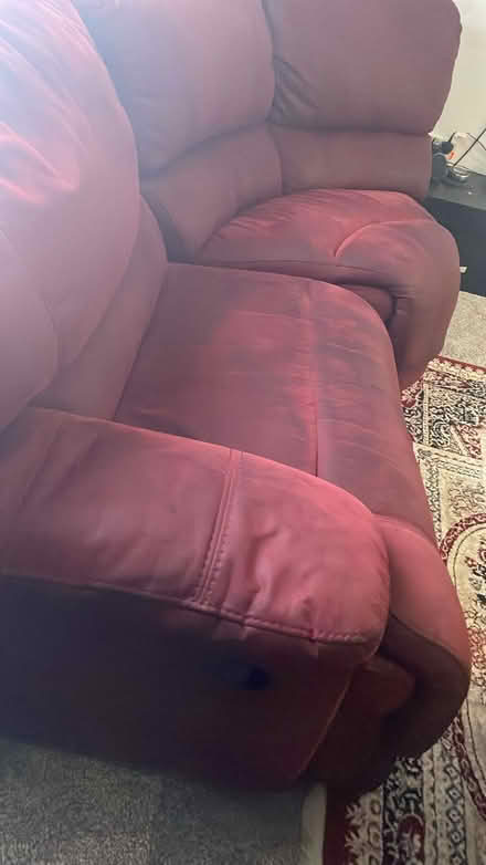 Photo of free Red 4 seater corner sofa (Ub7 8dl) #2