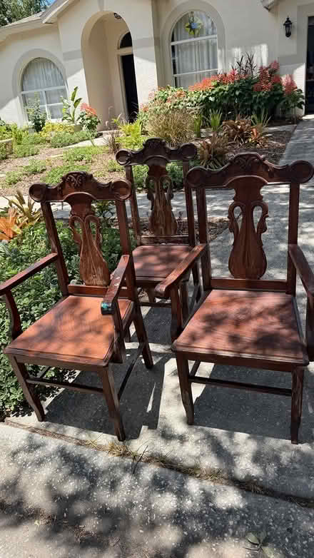 Photo of free 3 wood chairs (10456 Ashley Oaks 33578) #2