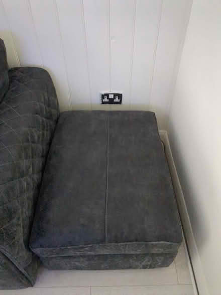 Photo of free Grey corner sofa with foot stool (BN1) #2