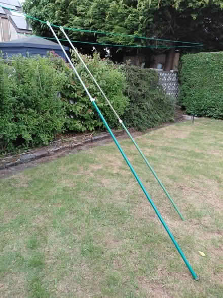 Photo of free 2 old green extending laundry props (Glasgow Linthouse G51) #1