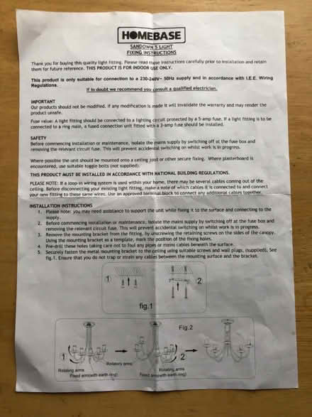 Photo of free candelabra 5 bulbs fitting light (Aigburth L17) #3
