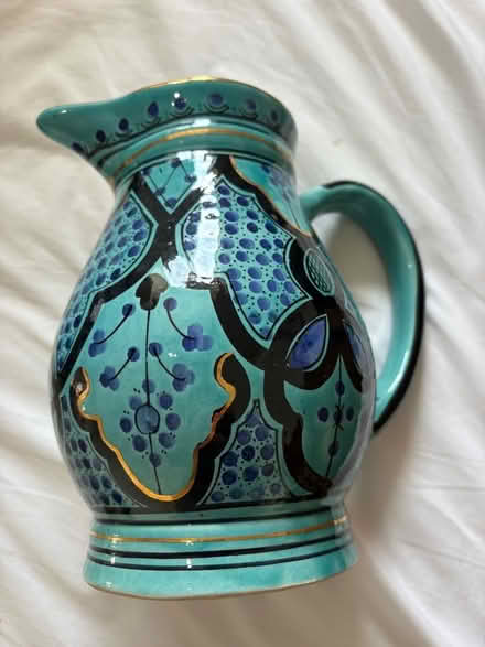 Photo of free Blue patterned Jug and 6 mugs (Northchurch HP4) #1