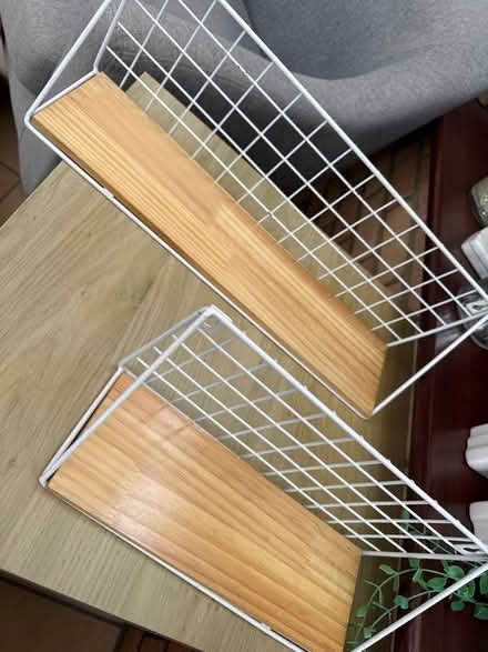 Photo of free 2 wired wooden shelves (MK45) #1