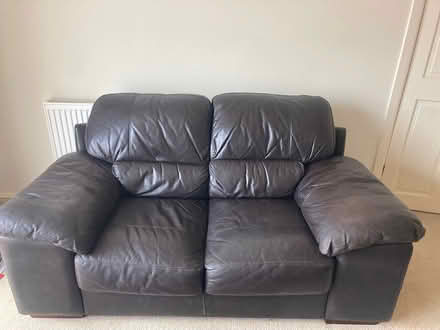 Photo of free 2 seater leather sofa (BH6) #1