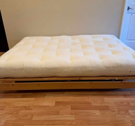 Photo of free Foldable Futon Frame+Futon full (Sunnyvale fairoaks/olive) #3