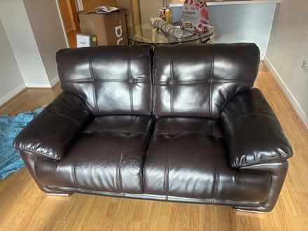 Photo of free 2 seater leather sofa (x2) - E18 (South Woodford) #1