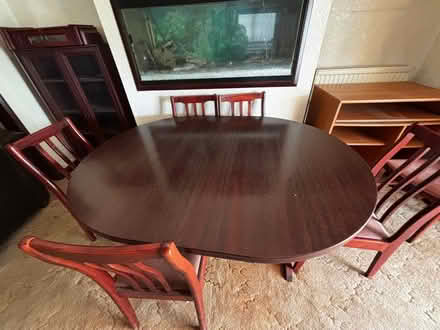 Photo of free Dark Wood Extending Dining Table 6 Chairs (Rochford SS4) #1