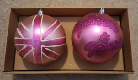 Photo of free 2 large pink baubles (South Acton) #1