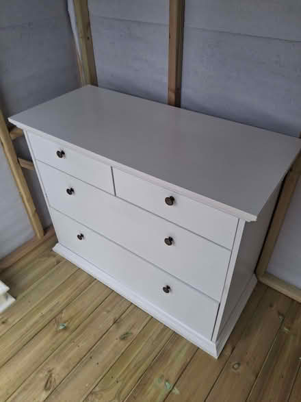 Photo of free 2 white chests of drawers and mirror/vanity unit (Penrith CA11) #1