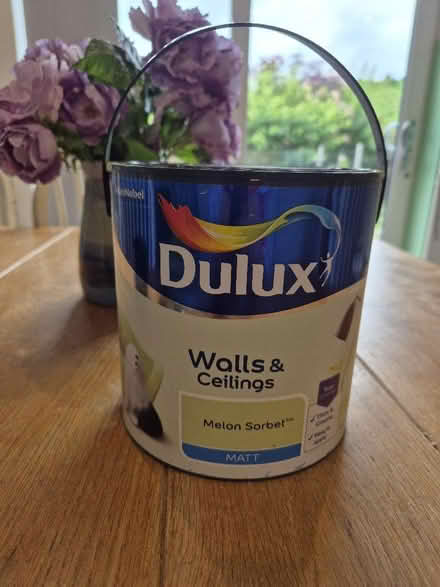 Photo of free An almost full 2.5ltr tin of Dulux paint (Rowsley DE4) #1