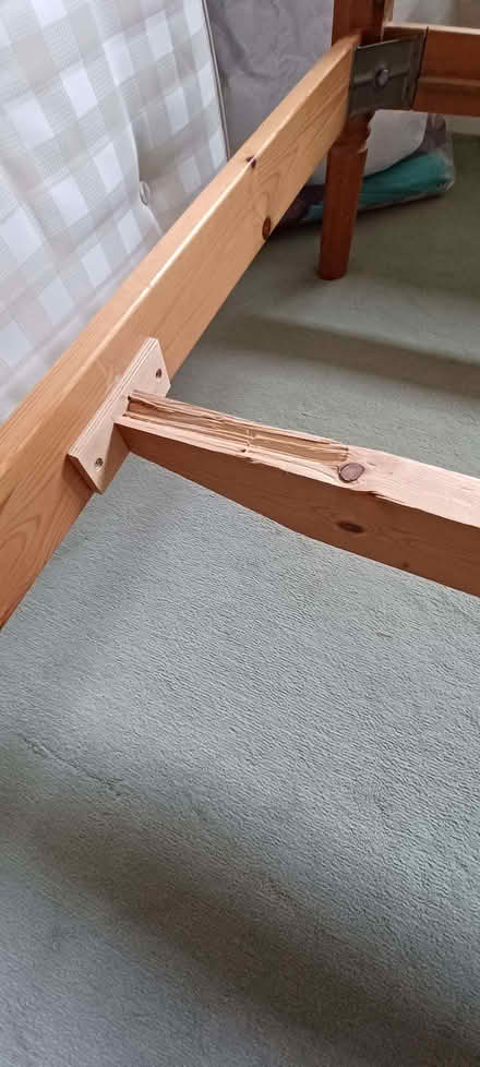 Photo of free Pine wooden bed frame (Longden SY5) #3