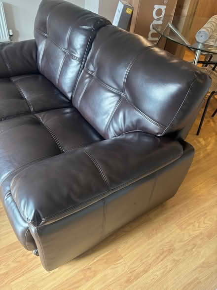 Photo of free 2 seater leather sofa (x2) - E18 (South Woodford) #3