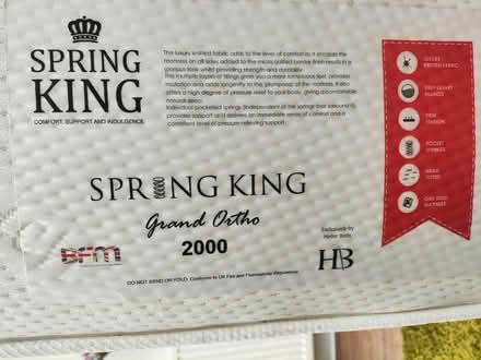 Photo of free Orthopaedic Double Mattress - VGC (Tiptree CO5) #2