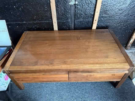 Photo of free Wooden table with storage (RG12 Birch Hill) #1
