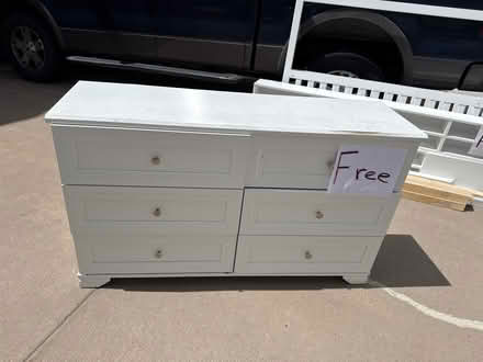 Photo of free Kids Dresser & Full Size House Bed (Sierra Ridge neighborhood) #1
