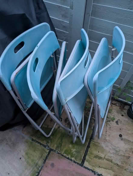 Photo of free 4 foldable plastic chairs (SE13 Hither Green) #2