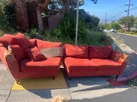 Photo of free Orange Sectional Couch (El Cerrito) #1