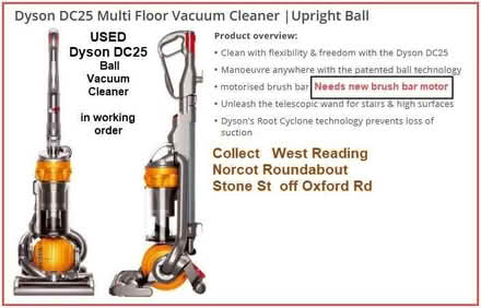 Photo of free Dyson DC25 ball Vacuum Cleaner (Battle RG30) #1