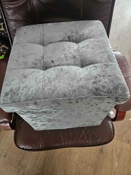 Photo of free Grey crushed velvet seat box (Penhill) #2