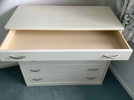 Photo of free Cream chest of five drawers (Creekmoor) #2