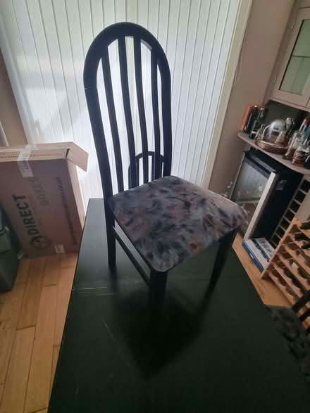 Photo of free Black Wooden Dining Table and 4 Matching Chairs (Thornton Heath CR7) #3