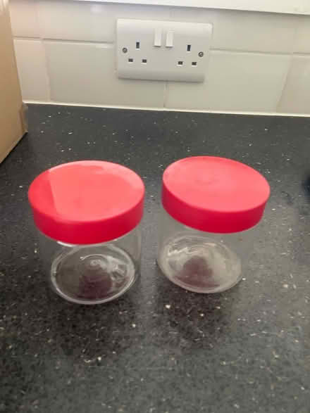 Photo of free Plastic jars and boxes (GU29) #2