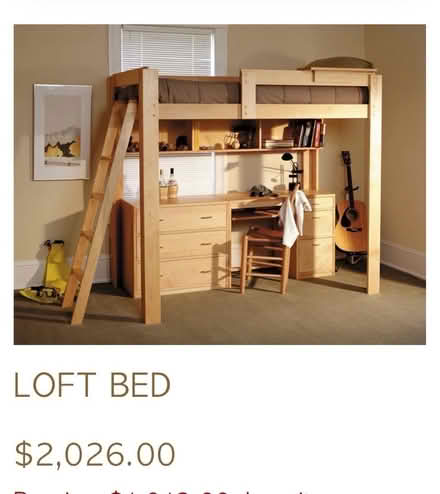 Photo of free full size platform loft bed (Twinbrook(Broadwood/VeirsMill)) #2