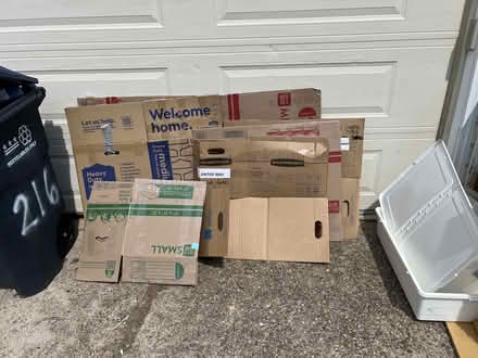 Photo of free Moving Boxes and Plastic Bins (Capitol Hill) #1