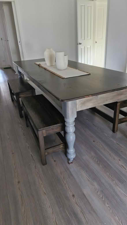 Photo of free Solid Timber table + 4 bench seats (Rosebud West) #1