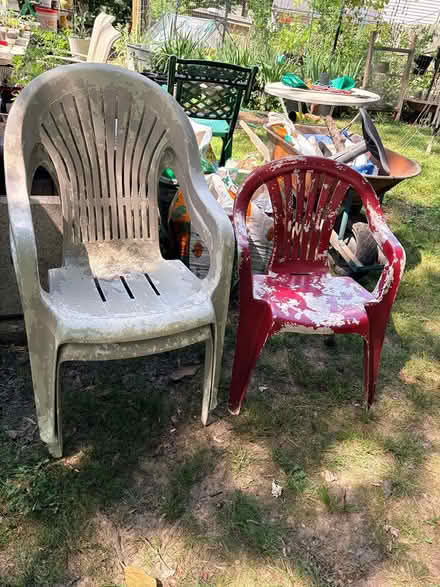 Photo of free 3 resin chairs (Hyattsville, MD) #1