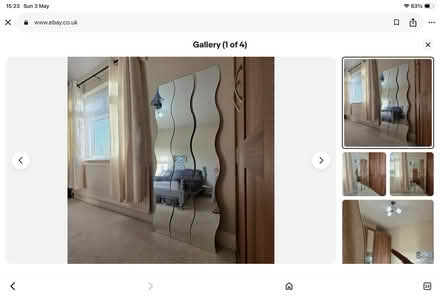 Photo of free Three ikea wavy wall mirrors with all brackets (Lochend EH6) #1