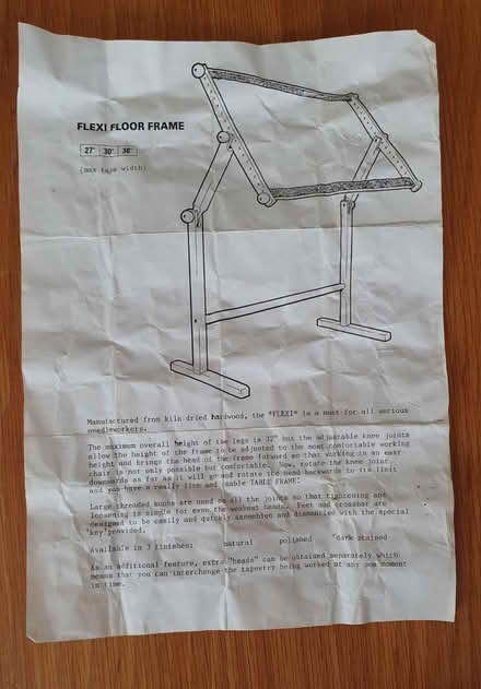 Photo of free Tapestry floor frame (Cressage SY5) #1