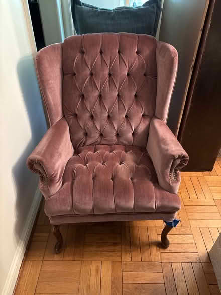 Photo of free Vintage velvet wingback (Barcroft) #1