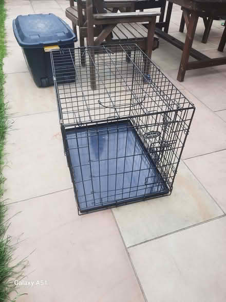 Photo of free Dog crate, black metal (Cronkinson Farm CW5) #2