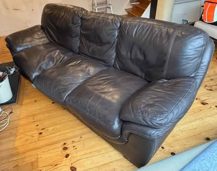 Photo of free Leather three seater sofa (Reading RG1) #1