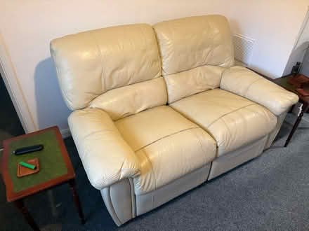 Photo of free Cream leather sofa (George Green SL3) #3