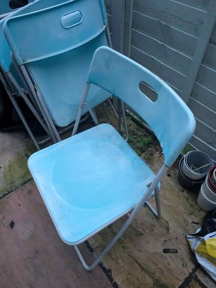 Photo of free 4 foldable plastic chairs (SE13 Hither Green) #1