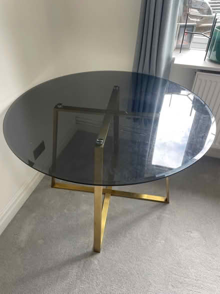 Photo of free Made black glass table (KT11) #1