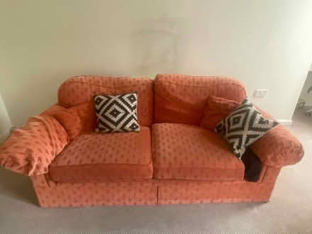 Photo of free Orange 2 Seater Sofa (7 Penhurst Court, OX4) #1