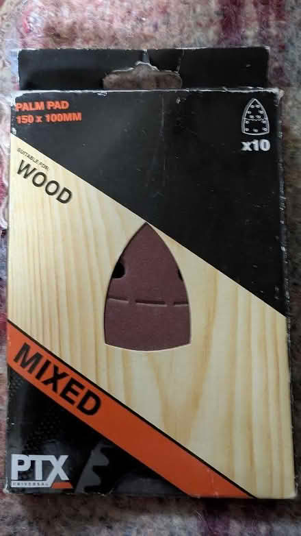 Photo of free 10x PTX Palm Sander Pads (150x100mm, Mixed Grits) [BL2] (Hall i' th' Wood BL2) #1