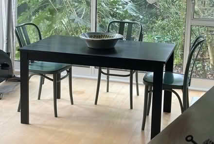 Photo of free Black wooden dining table (Ealing W5) #1