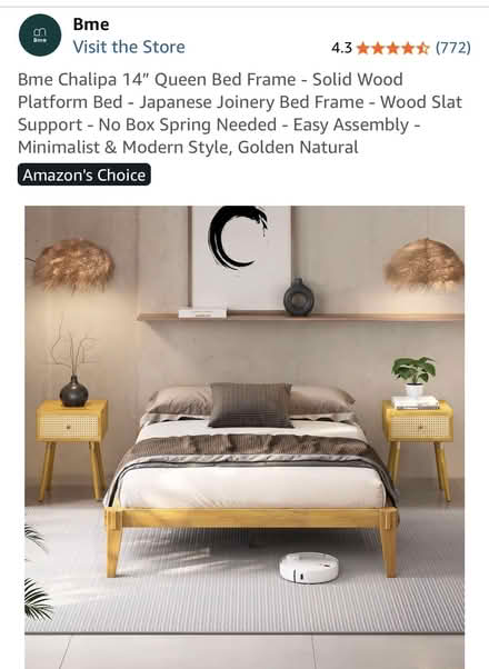 Photo of free Queen Bed Frame (Hyde Park) #1