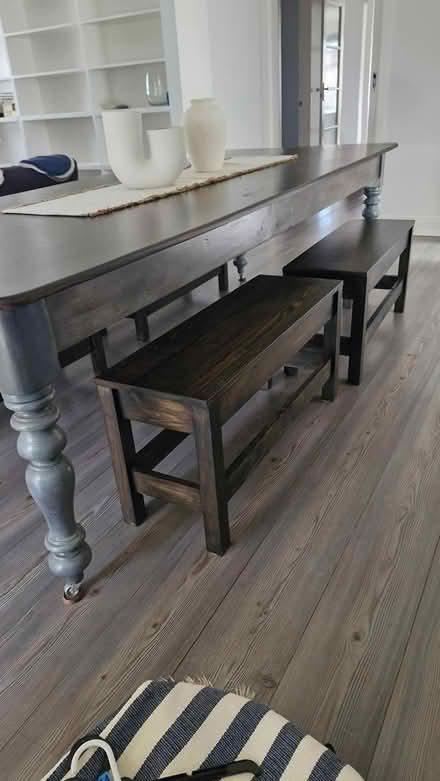 Photo of free Solid Timber table + 4 bench seats (Rosebud West) #2