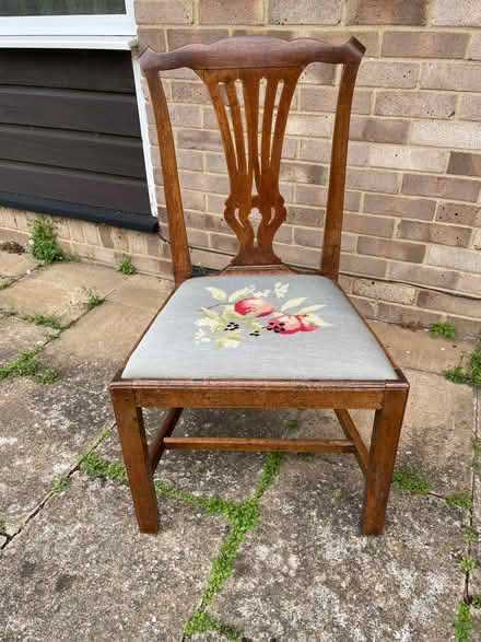 Photo of free Antique chair with tapestry seat (Bosham PO18) #1