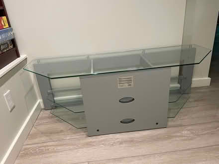 Photo of free Modern glass TV / equipment stand (DC side of Warrenton) #1